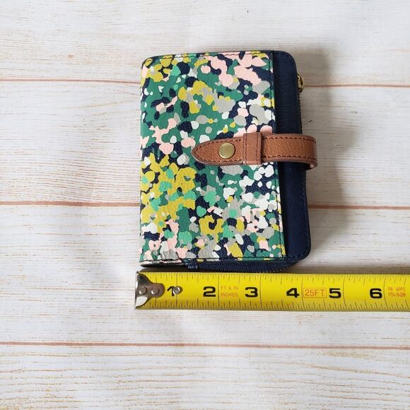 Fossil Fiona Speckle Floral Multifunction Leather Wallet Women's Unisex - Picture 14 of 16